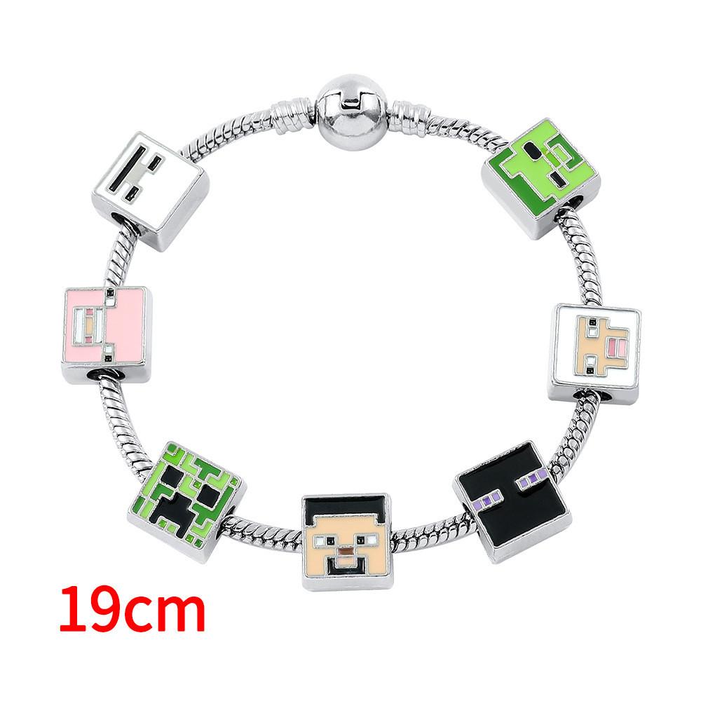 Minecraft Diy Bead Bracelet Kit With Zinc Alloy Charms For Teens And Adults