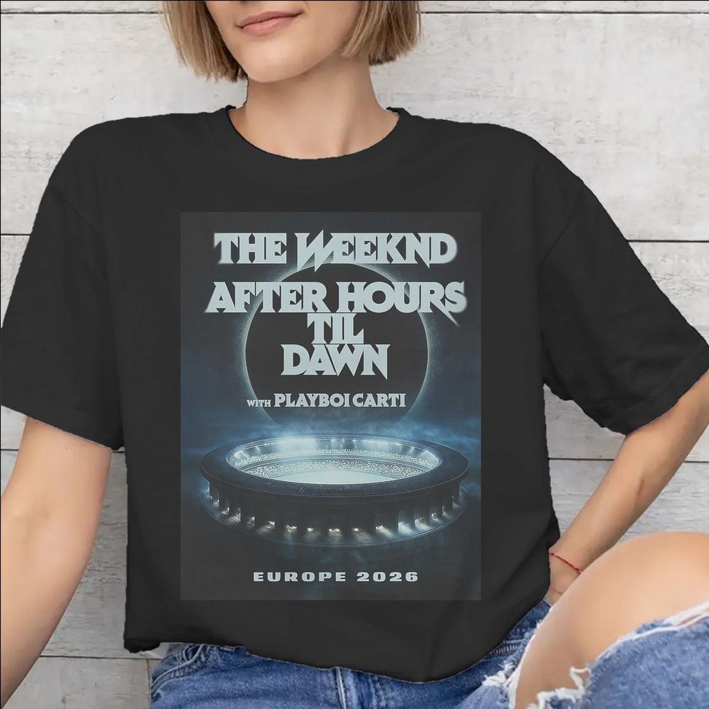 Unisex Unisex Printed The Weeknds After Hours Til Dawn Tour 2026 T Shirt Tee Pure Cotton Tshirts Clothes