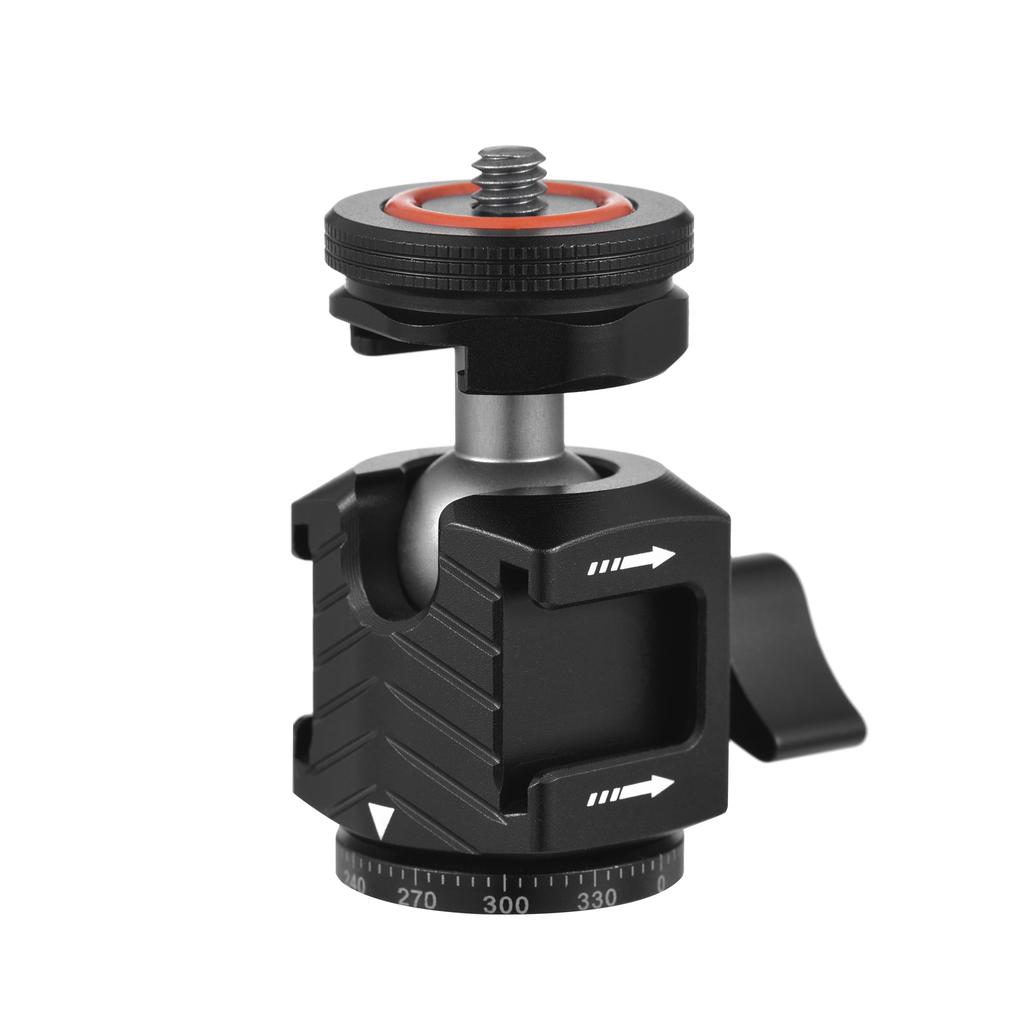 Multi functional Mini Ball Head 360 degrees Rotatable Aluminum Alloy Ballhead Adapter Tripod Head 1 4 Inch Screw &