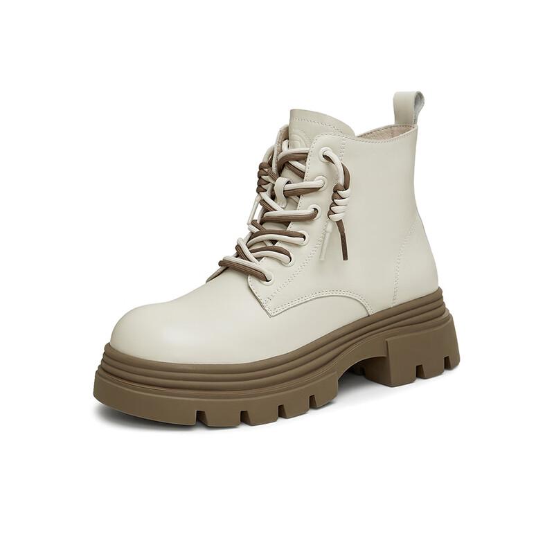 TATA Women s Fashion Casual Platform Martin Boots 38
