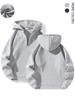 In Stock European American Autumn Winter Zipper Hooded Sweatshirt - Loose Sport Casual Women's Hoodie
