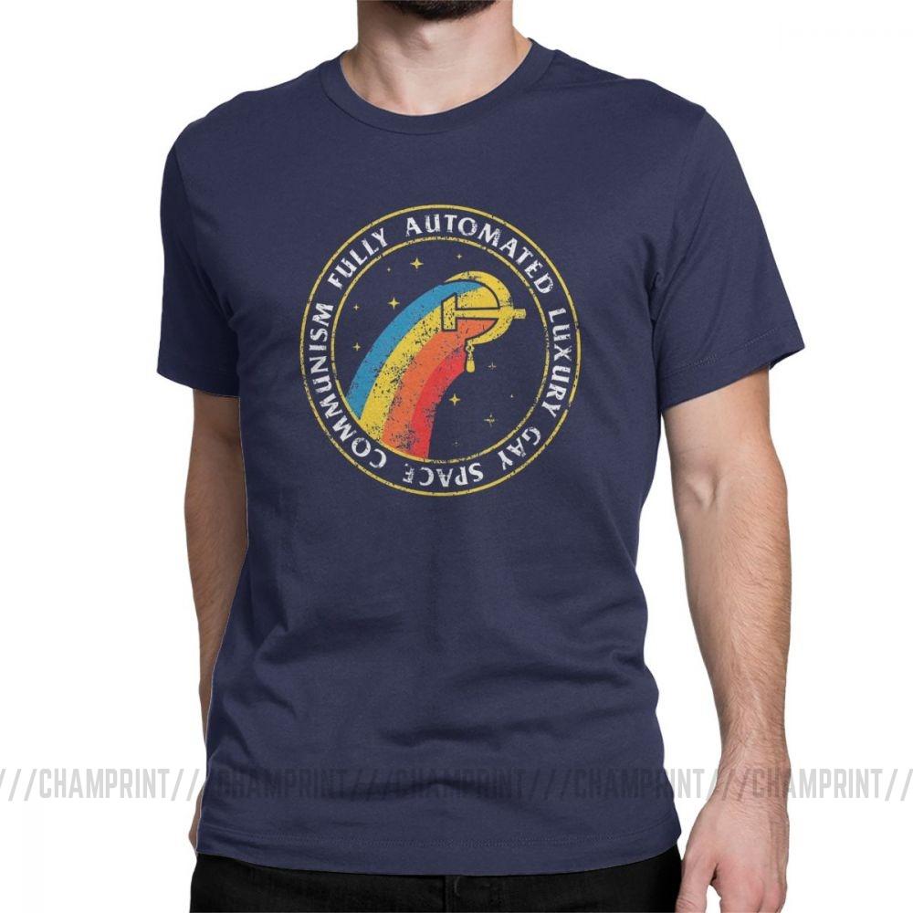 Fully Automated Luxury Gay Space Men S T Shirt Communism Marxism Socialism T Shirts Cccp Ussr