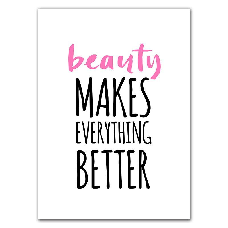 Make-up Schönheit Bild Kunst Poster Wimpern Leinwand Malerei Lippenstift Wand Dekor moderne Schönheitssalon Wandkunst Leinwand Malerei HD2891