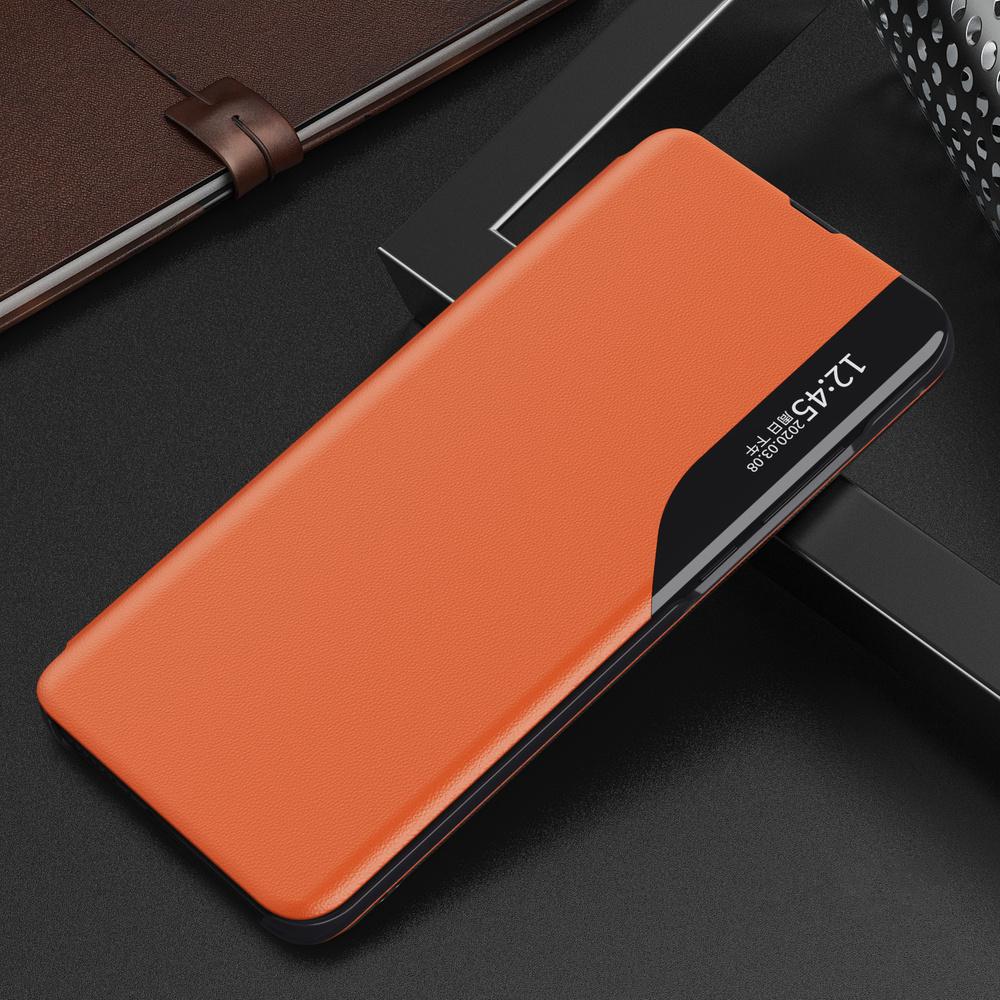 Samsung Galaxy A22 Premium Orange Eco Leather Flip Cover with Stand Function