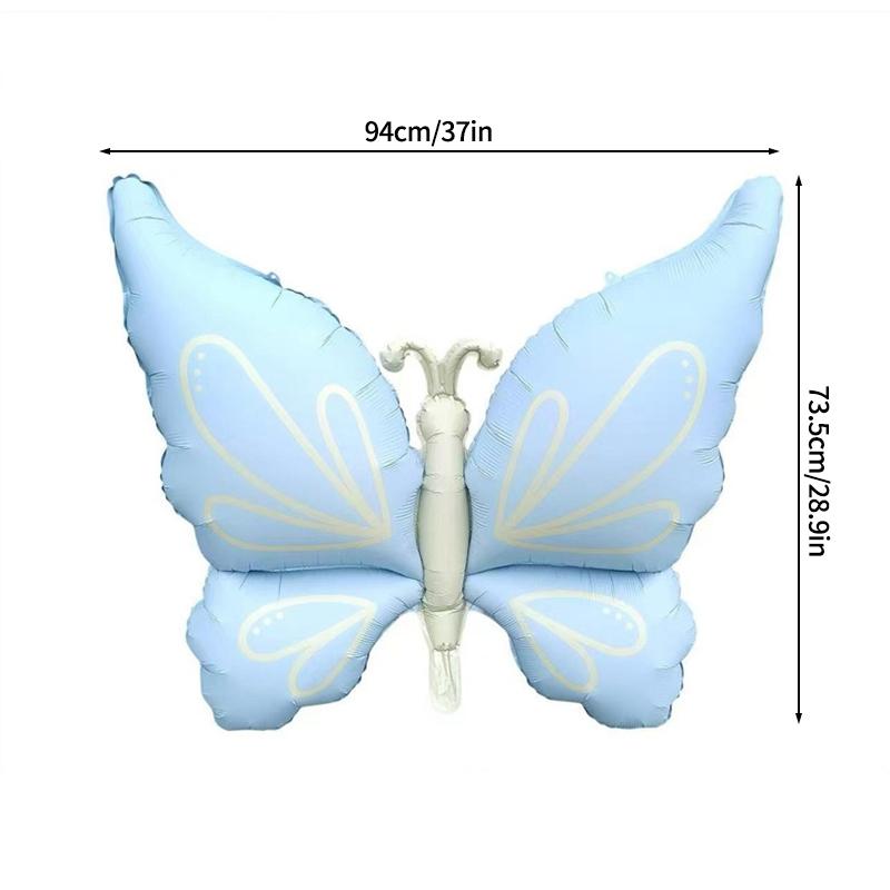 Pink Butterfly Birthday Balloons Aluminum Film Balloon  Heart Shaped Balloons with Bow Wedding Party Baby Shower Supplies Globos