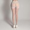 Lolita Striped Eyelash Lace Jacquard Tights, Slimming Japanese Style Thin White Pantyhose.