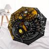 1pc Golden Owl Design Automatic Opening/closing Umbrella, Reinforced 8-Rib Construction, Compact Travel Umbrella Yy250808210