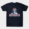 Men Black Print T-shirt Patriots Football No-Cut Transfer Paper Print Cotton Tshirt