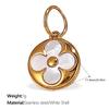 SH77 Custom Stainless Steel Charm Classic Jewelry Pepper Daisy Strawberry Clover Zircon Pendant 18K Gold PVD Charms