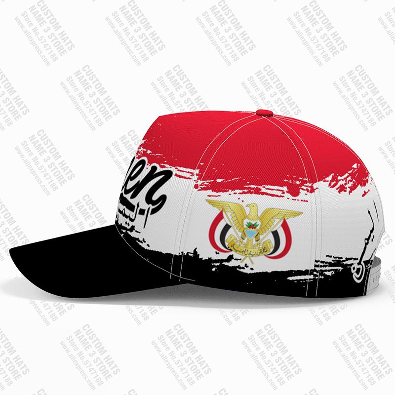 Yemen Youth Free Custom Made Name Number Yem Casual Hat Nation Flag Ye Islam Arabi Arab Country Print Photo Logo Baseball Cap