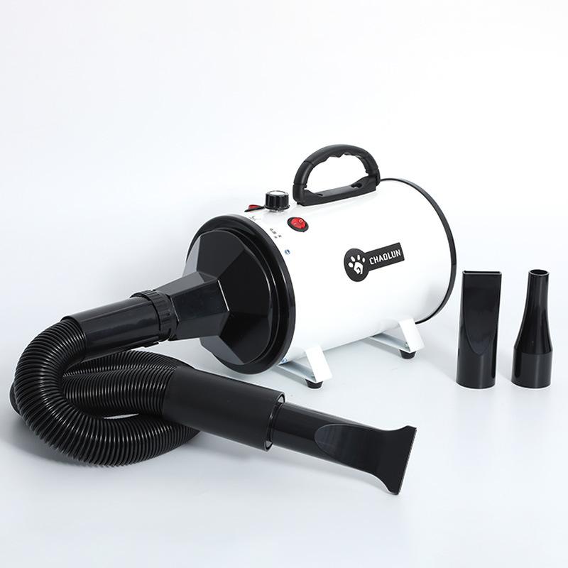 Pet Dog Hair Dryer Professional for Dogs Cat Grooming Warm Wind Adjustable Blow-Dryer with 3 Nozzles and Extendable Hose