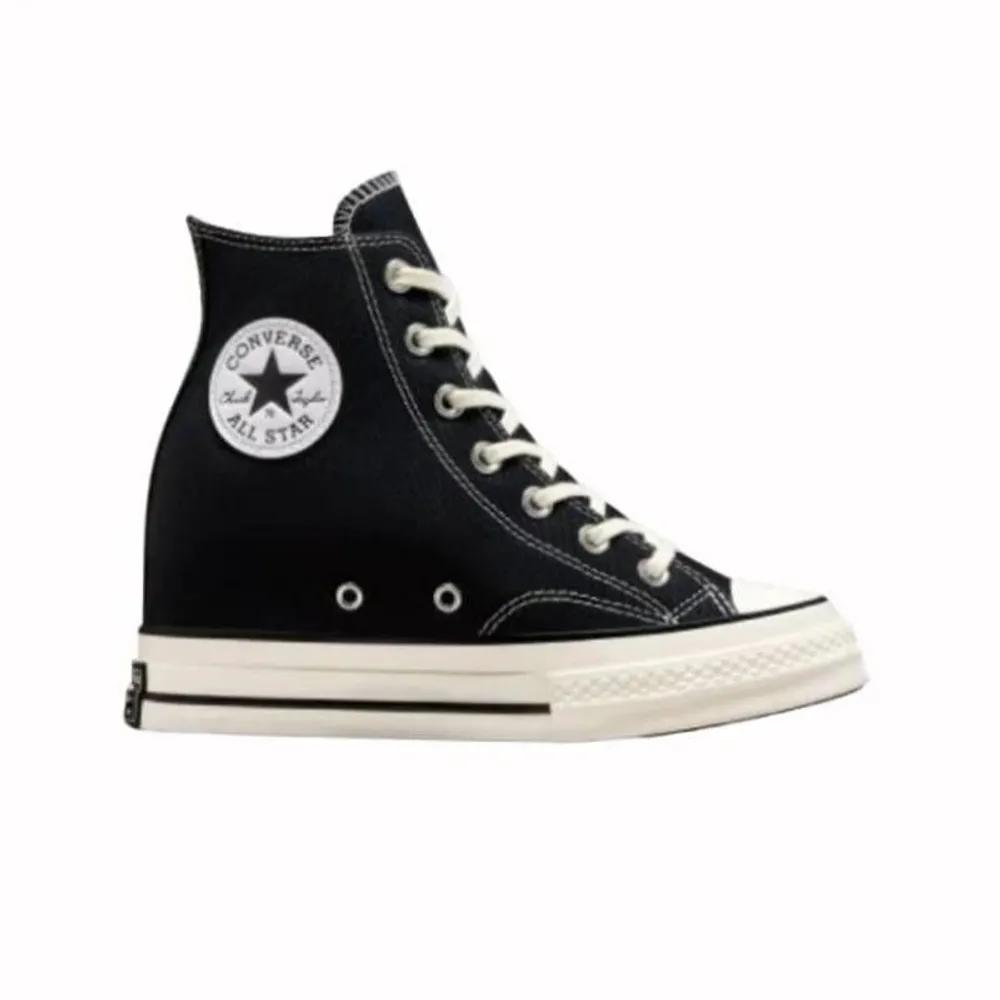 Кеды Converse Chuck Taylor 70 на танкетке, черные, на платформе, высокие, из канваса A12563C 230