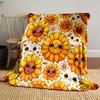 Smiling Sunflower Patterns Print Blanket Soft and Cozy Perfect for the Living Room Bed Sofa or a Nap,gift