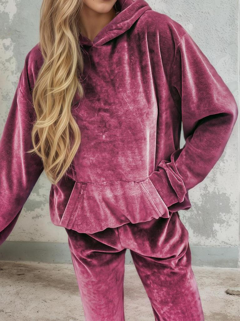 Autumn Winter New Velvet Casual Set Long Sleeve Women's Clothing