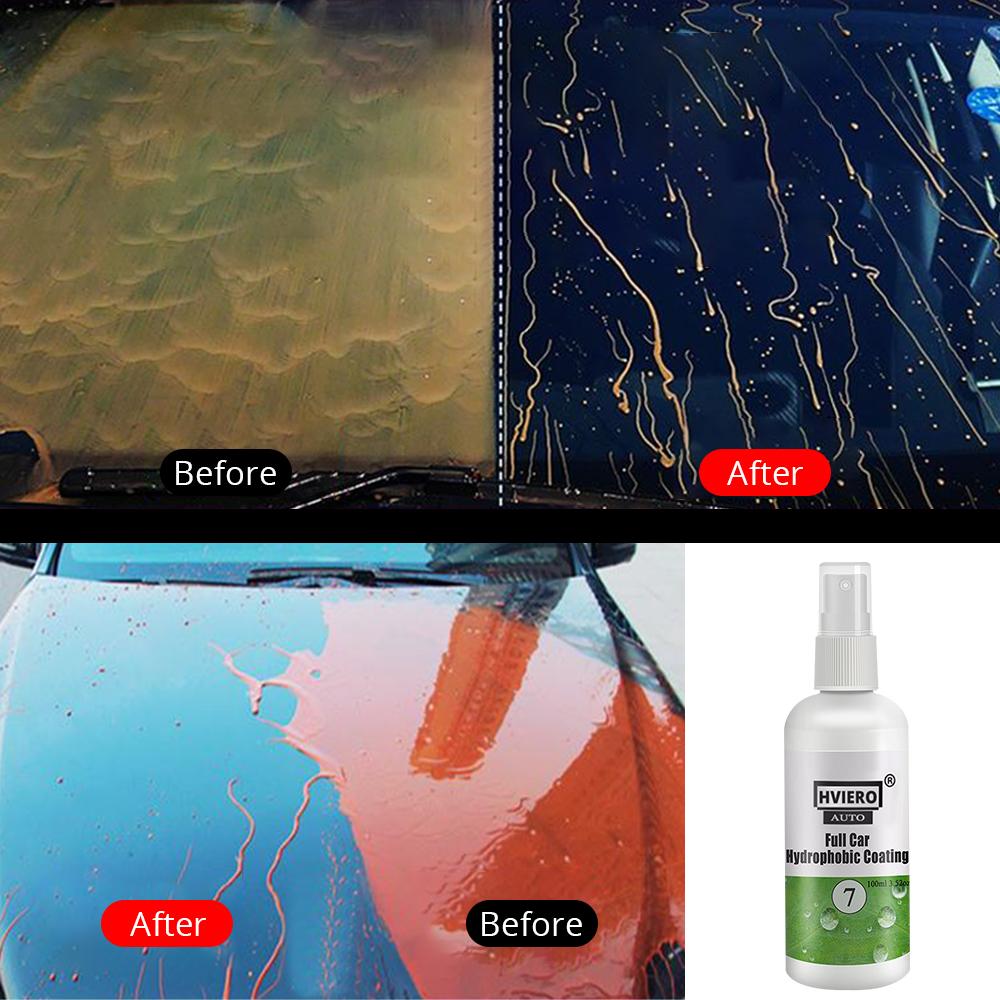 HVIERO-7 Car Cleaning Super Hydrophobic Water Rain Repellent Spray Car Windshield Glass Coating Agent Repellent Agent