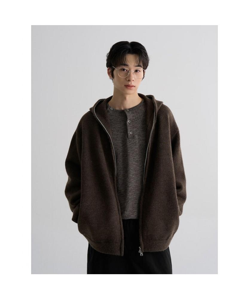 8Seconds Hooded Zip-Up Cardigan Brown