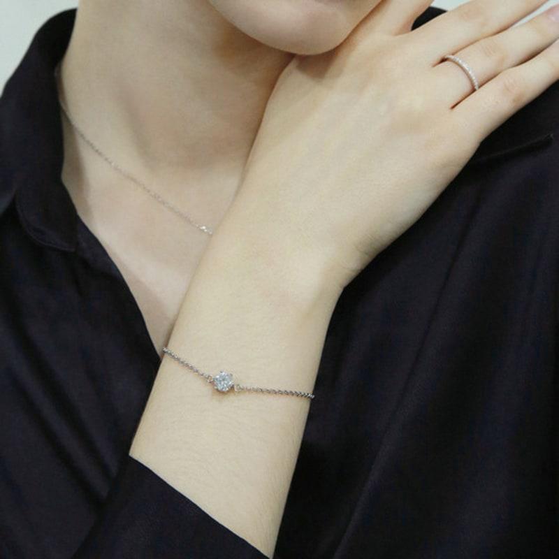 Shertz Moissanite Basic Pendant Bracelet (925 Silver)