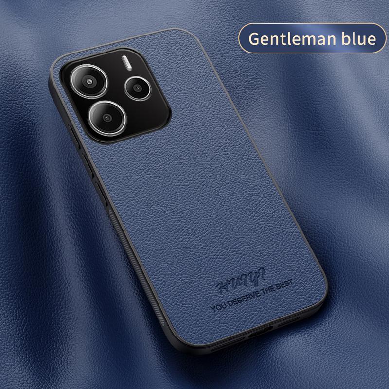 Leather Magsafe Case for Xiaomi Redmi Note 14 5G Global Car Magnetic Holder Wireless Charging Silicone Phone Cover RedmiNote14