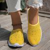 Fashion Plus Size 2025 Summer Mesh Women's Closed Toe Slippers Hot Sale Crystal Light Breathable Sandals Outdoor Casual Daily Slippers
