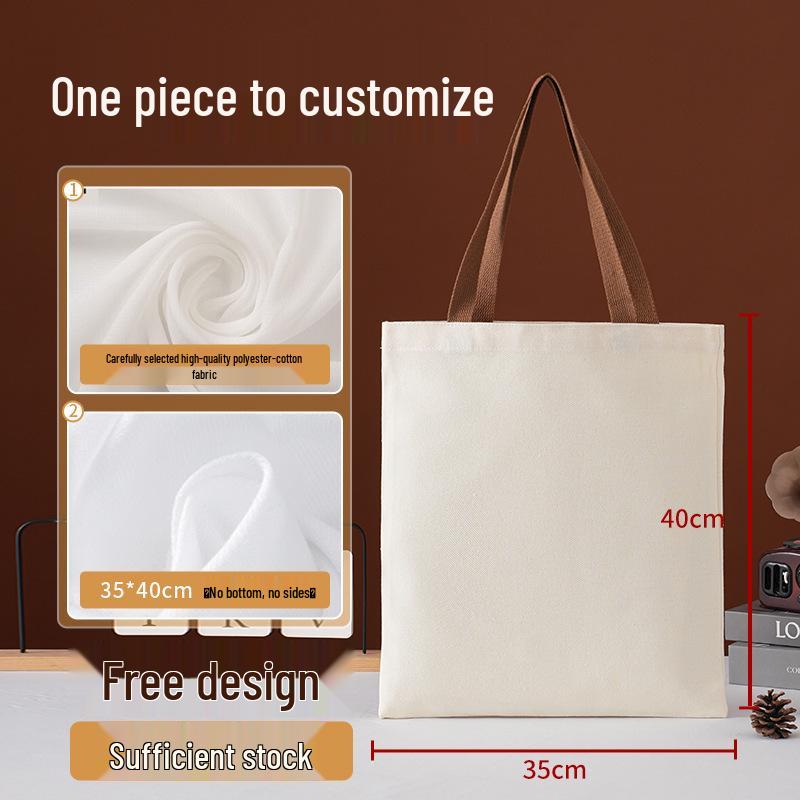 

Custom Logo Eco-friendly Canvas Shoulder Bag for Students 35*40cm