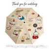 Durable, Reinforced, Dual-Purpose Folding Umbrella (Rain and Sun), Fully Automatic, UV Protection, Cute Student Sun Umbrella