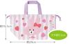 Skater Lunch Bag with Flappy Bunny Made in Japan (KB7-A) Children's Drawstring, Design,