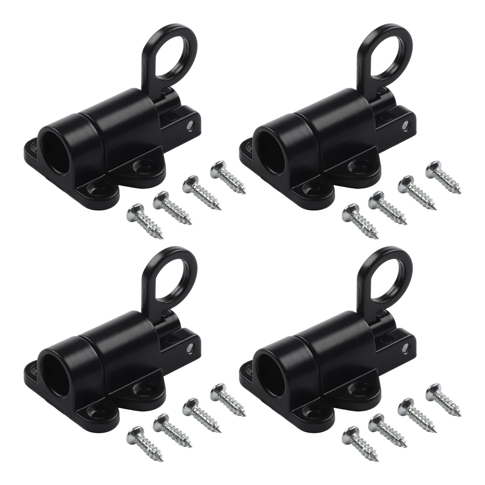 

Door Closure System with Spring Activation Mechanism 4PCS Aluminum Alloy for Stable Performance in Varied Conditions чёрный