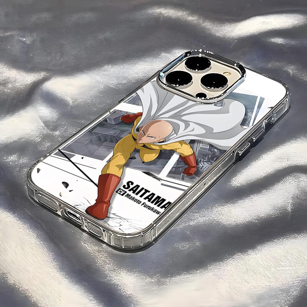 One-Punch Man Phone Case For IPhone 17 Pro Max 16 15 14 Pro Max IPhone 13 Pro Max 11 Plus Transparent Cover