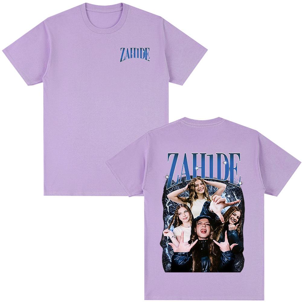 

Футболка з двостороннім принтом Zahide Merch Чоловічий Жіночий Одяг Модні Футболки Літня Бавовняна Оверсайз Футболка з круглим вирізом та коротким рукавом 3XL