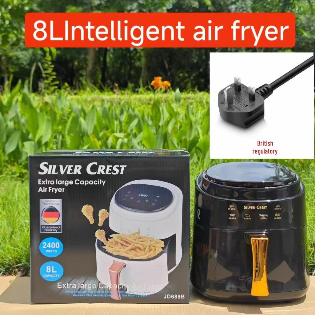 6L Smart Air Fryer with Visual Touchscreen - Large Capacity Automatic Electric Fryer & Oven for French Fries