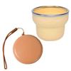 200ml Capacity Portable Folding Cup Easy To Clean With Lid Foldable Drinking Cup Heat-resistant with Lanyard