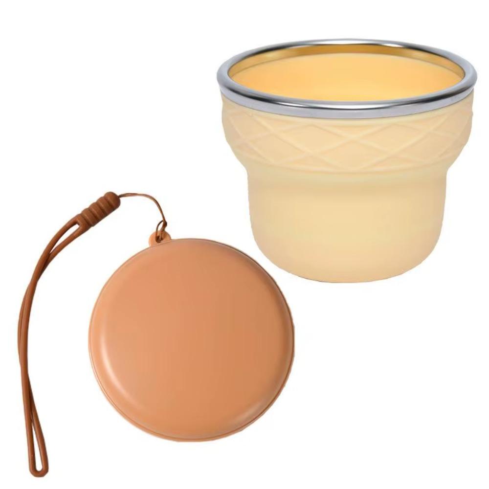 

Easy To Clean Portable Folding Cup 200ml Capacity Foldable Drinking Cup Silicone Coffee Mug Hiking хакі