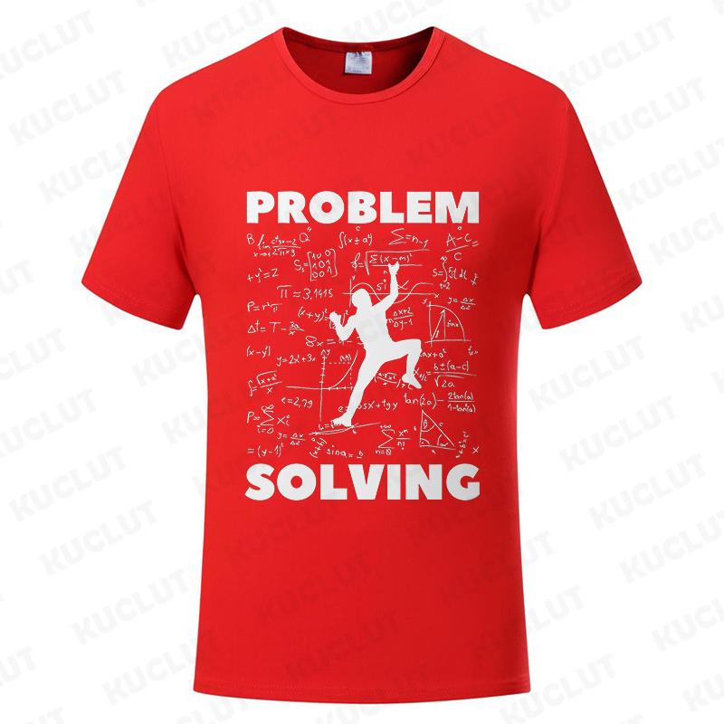 Rock Climbing T Shirt for Women Men Bouldering Tees Problem Solving Math Tops Sport Climber Tshirt Short Sleeve Unisex Clothing