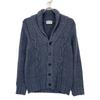 Settefili Cashmere Navy Shawl Collar Cable Knit Tops XS NavyUsed