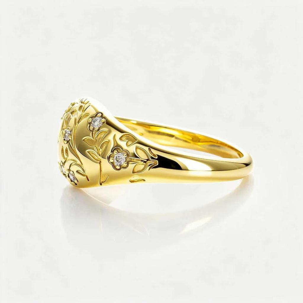 Retro Fujiman Flower Diamond Fashion Ladies Ring-Birthday Gift