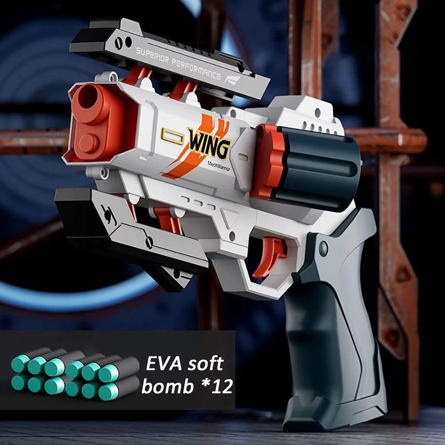 Kinder Weichkugeln Pistolen Spielzeug Für Jungen Erwachsene EVA Schaumstoff Kugel Pistole Schnelle Verformung Revolver Kinder Outdoor Schießspielzeug Geschenke