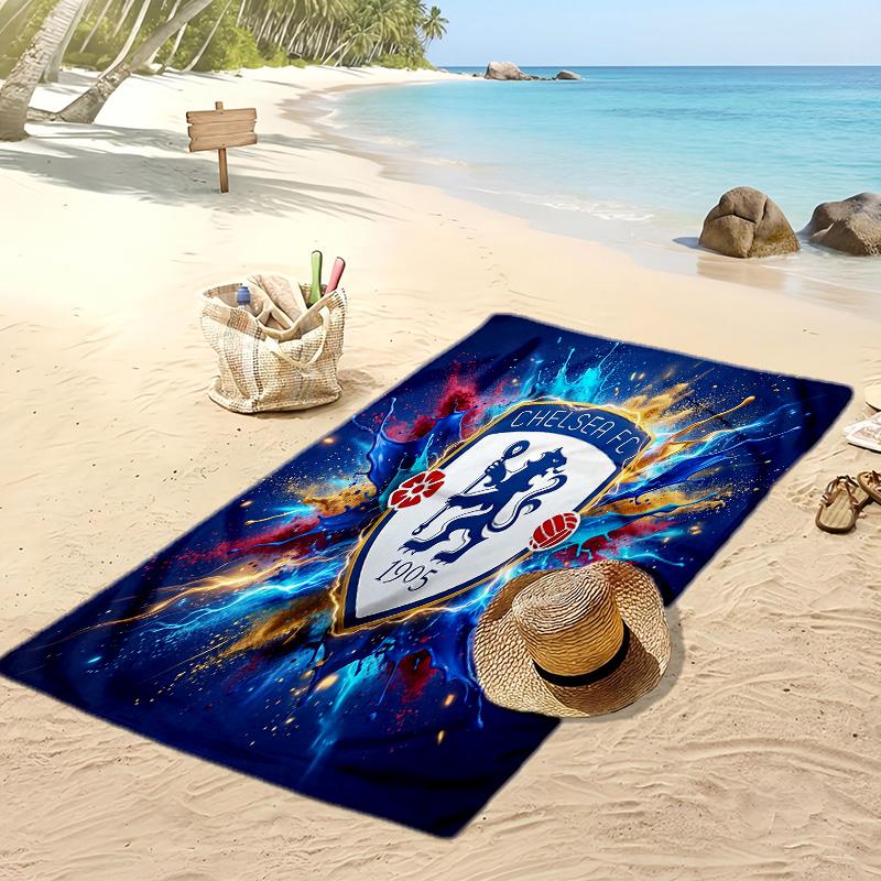 Chelsea FC Printed Beach Towel Quick Dry Soft TowelPortable Large Rectangular Beach Blanket for Travel Swimming Pool