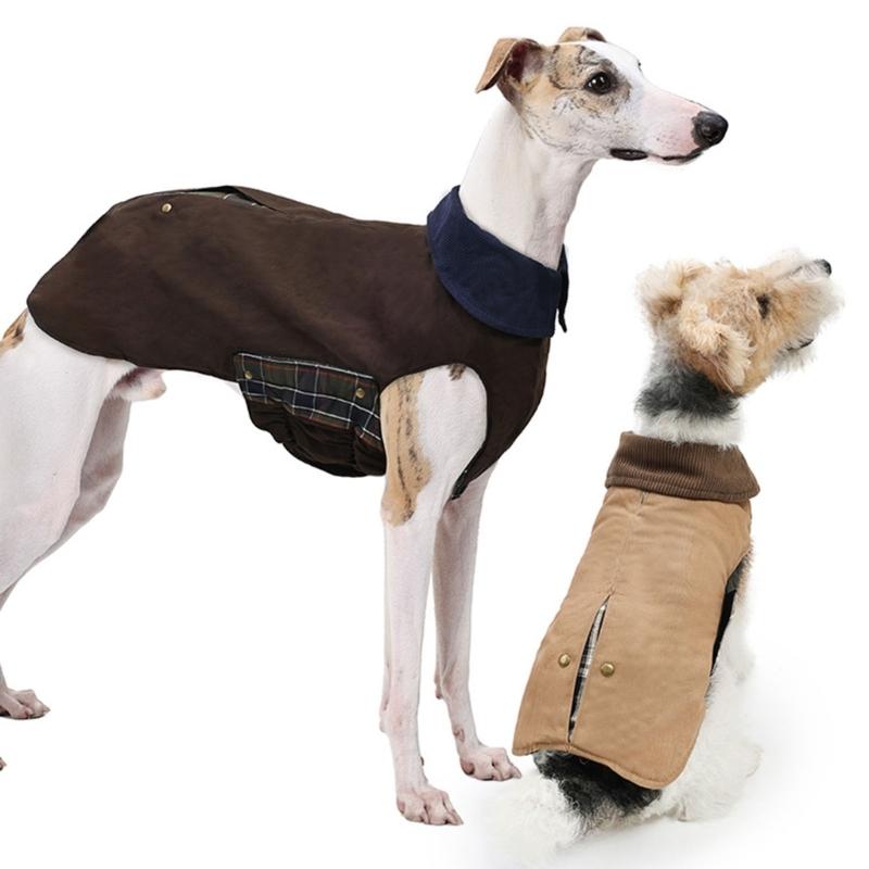 High Collar Dog Coat, Padded Cold Season Outerwear with Soft Lining and Snap Front for Outdoor Use and Day Use