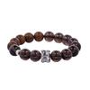 Men's Vintage S925 Sterling Silver Gold Sandalwood Icy Obsidian Bracelet - High-End Gift for Boyfriend