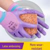 Women's Small Latex Work Gloves - Wear-Resistant, Anti-Slip, Breathable, Protective for Construction.