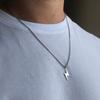 Simple Personality Stainless Steel Lightning Pendant Necklace for Women Men Hip-hop Fashion Collar Chain Zircon Accessory Gift