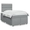 VidaXL Slat Bed Base with Mattress Light Grey 120x200cm Fabric 3290462