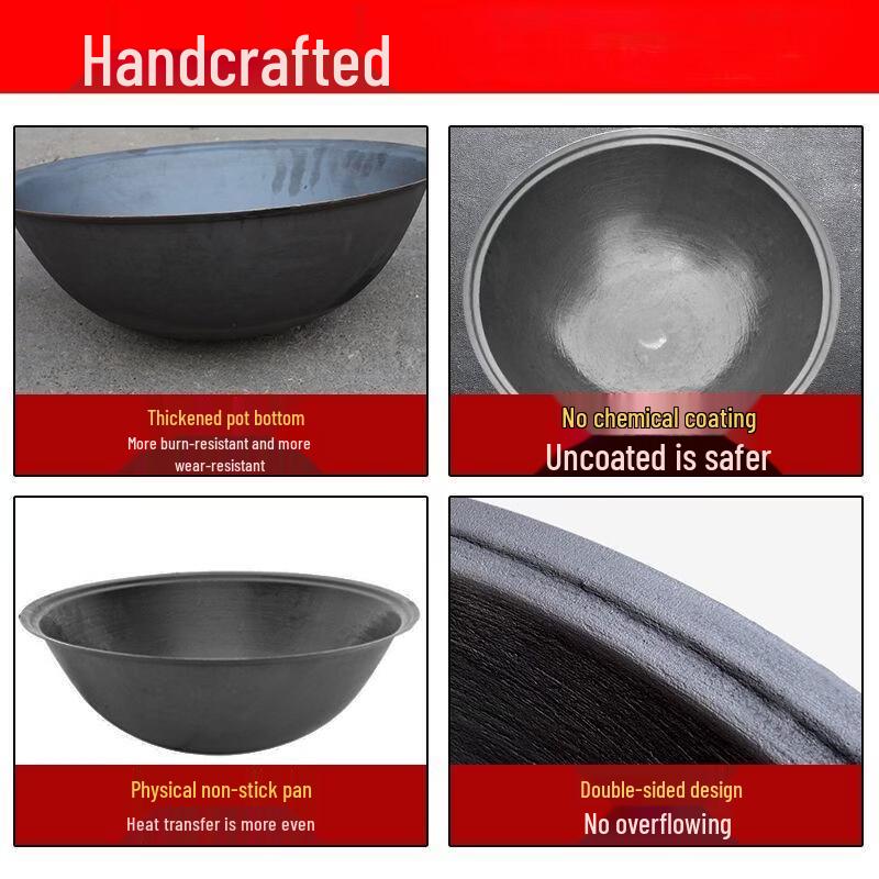 MIAOQIAO Old-fashioned Commercial Cast Iron Wok