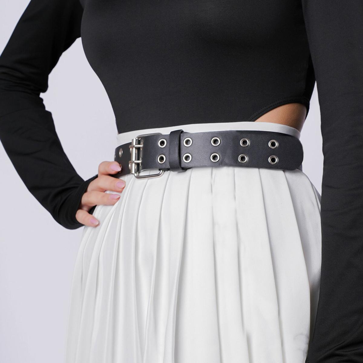

Women s Wide Belt Adjustable Black Denim Accessory Women s Gift Casual Versatile Valentine s Day Gift Party Outfit чёрный