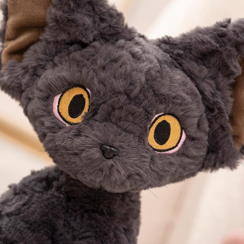 Cute Devon Rex Cat Plush Toy Realistic Stuffed Animal With Big Ears Soft Lifelike Gift For Cat Lovers Birthday Xmas Gifts