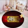 1PCS Tappeto Rotondo FC Barcellona Stemma Stampato Tappeto Rotondo per Area, Tappeto per Casa Ufficio, Tappeto Rotondo per Sedia, Tappeto Decorativo Regali per Fan Regalo di Natale