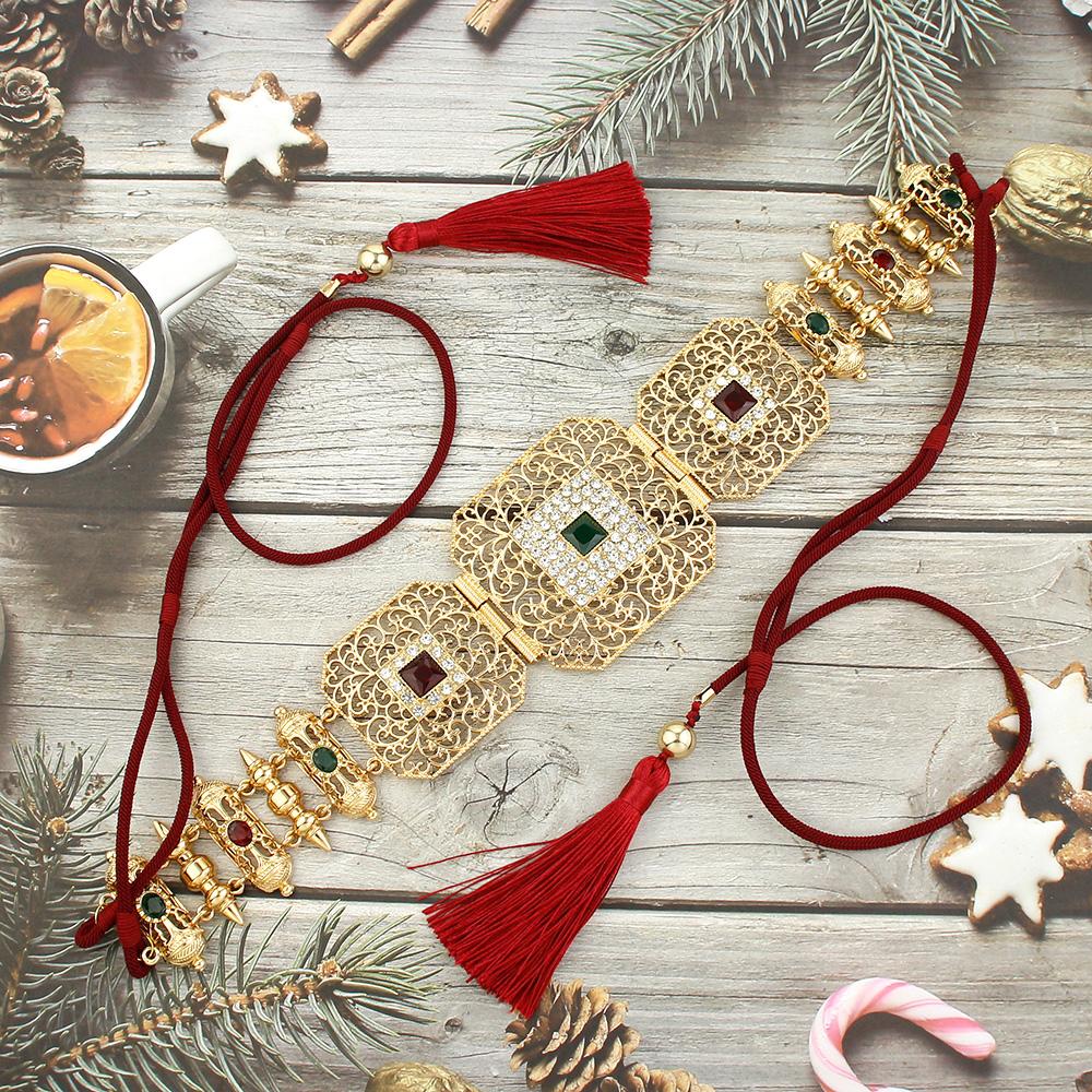 Brățară de damă de modă, bijuterii, curea, lanț de talie cu franjuri, bijuterii de mireasă de culoare aurie