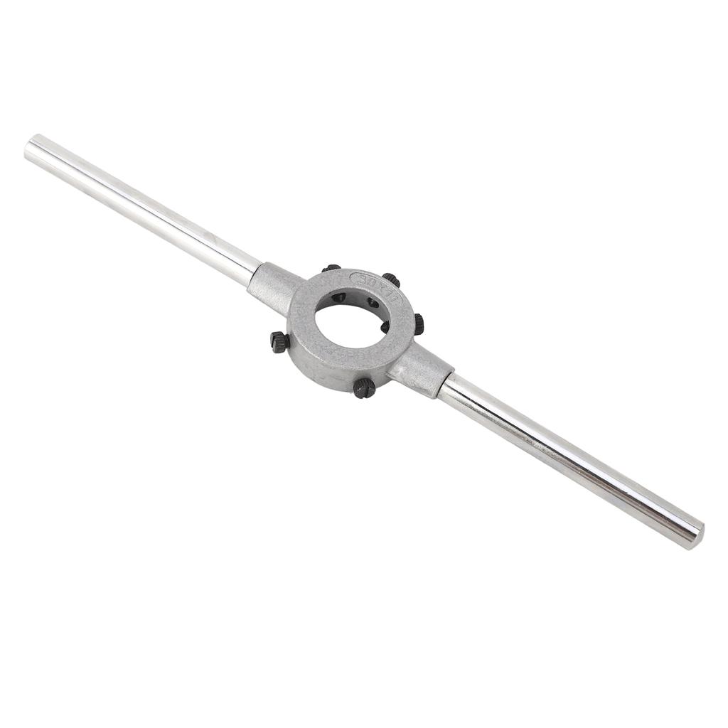Round Die Wrench Adjustable Die Stock Handle Alloy Steel Hand Die Holder for Thread Processing