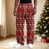 Men's Streetwear Casual Loose Fit Comfortable Athletic Pants with Christmas Print for Holiday Lounging
