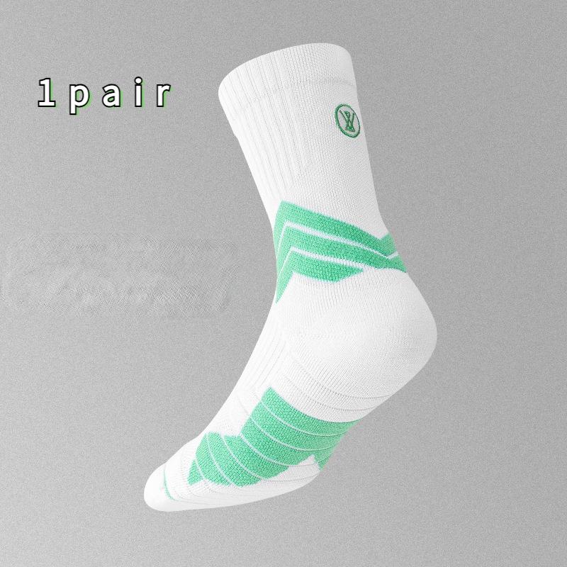 

Мужские баскетбольные носки, размер 39–44, спортивные носки с полотенцесушителем One-size зелёный